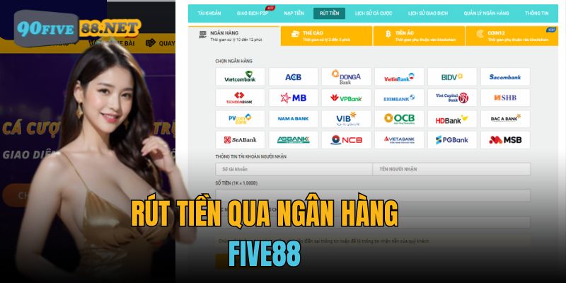 Rút tiền qua ngân hàng nhanh như chớp